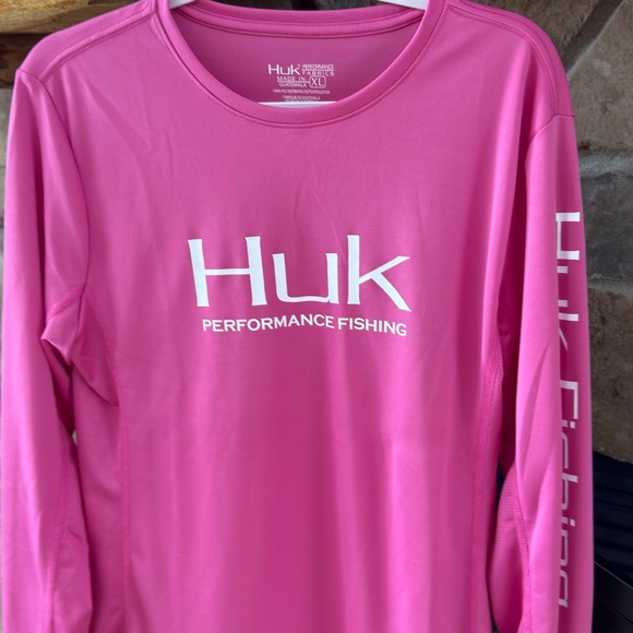 Huk Women's Vibrant Pink Long Sleeve Tee - Picture 4 of 8